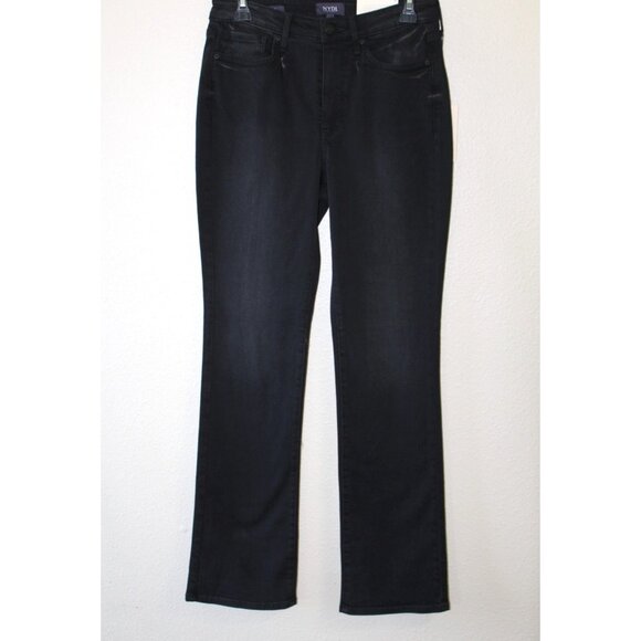 NYDJ Womens Black Slim Bootcut Jeans 6 NWT - Picture 1 of 5